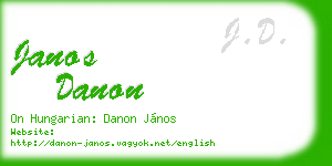 janos danon business card